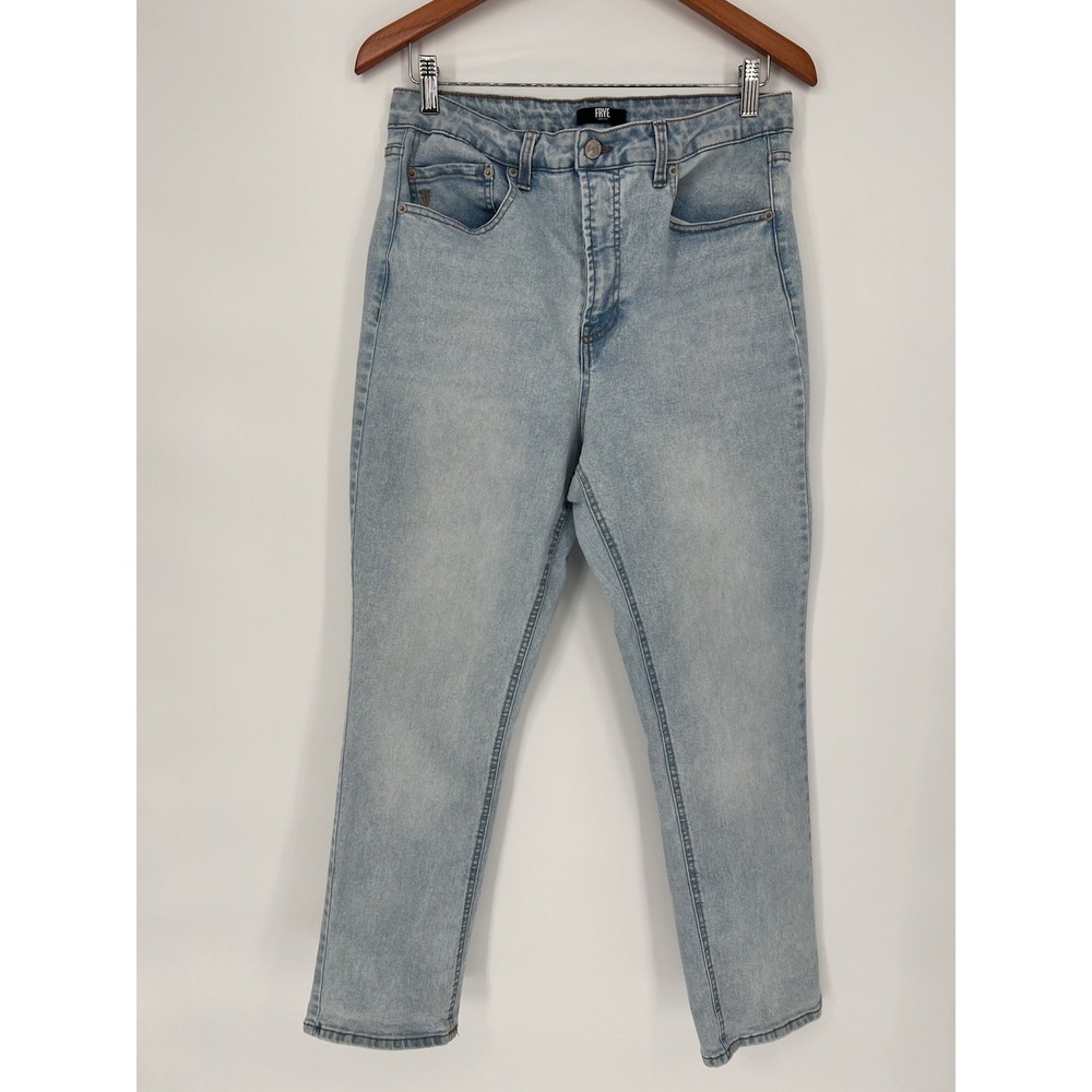 Frye Women's High Rise Straight Leg Wash Blue Size 10/ 30
